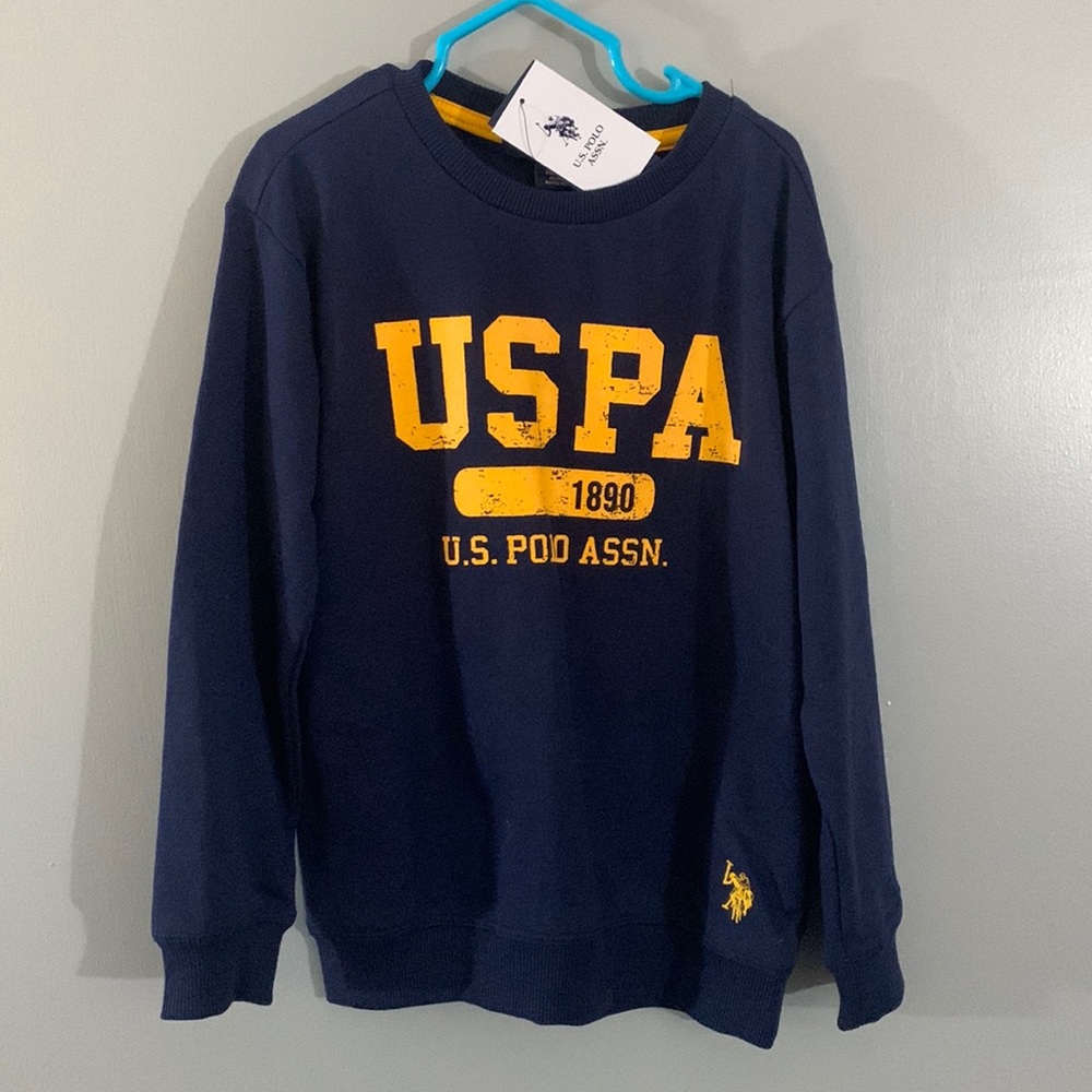 US POLO ASSN Youth size XS 4-5 blue and yellow
